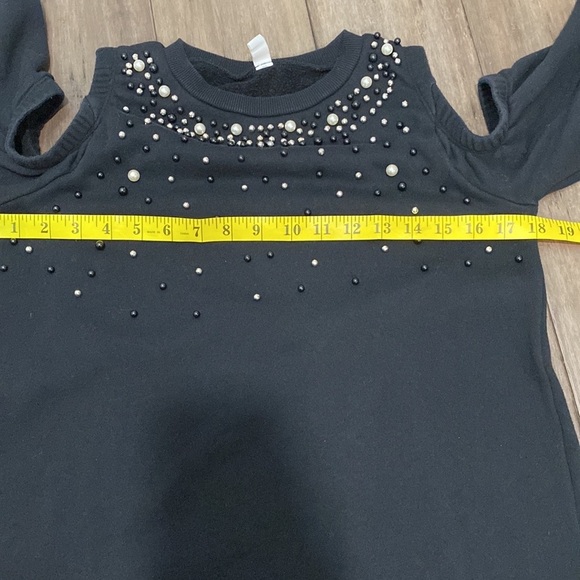 5 for $25 ВP cold shoulder beaded sweatshirt dress fleece dress - Picture 9 of 9